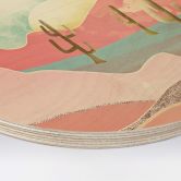 Wandcirkel Hout SpaceFrog Designs - Pastel Woestijn 