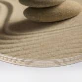 Holzbild Stone in Sand 2 - Rund 