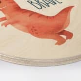 Holzbild Dino Be Brave - T-Rex - Tunaboylu - Rund 