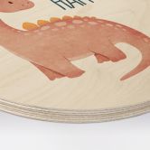 Holzbild Dino Be Happy - Brachiosaurus - Tunaboylu - Rund 