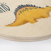 Holzbild Dino Be Kind - Stegosaurus - Tunaboylu - Rund 