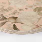 Holzbild Boho-Illustration mit Blumen und Früchten - UN Designs - Rund 