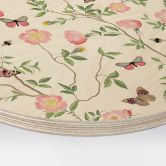 Holzbild Rosa Christrosen im Frühling - UN Designs - Rund 
