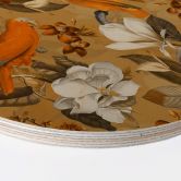Tableau en bois UN Designs - Ocre tropical - Rond 