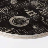 Wandcirkel Hout World of Coffee 