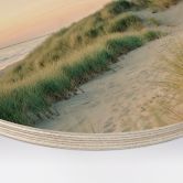 Holzbild Dünen an der holländischen Küste - Zwart - Rund 
