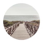 Poster Steg zum Strand - 1X Studio - Rund 