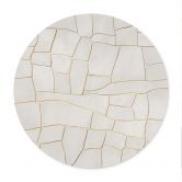 Poster Motif de déchirure abstrait beige - Alma - Rond 