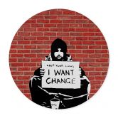 Poster Banksy - Keep Coins - Rund 