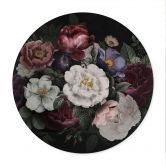 Poster Blumen Stillleben im Redouté-Stil - Bloomery Decor - Rund 