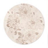 Poster Dahlien Shabby Chic Beige - Bloomery Decor - Rund 