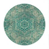 Poster Mandala Boho Gold-grün - Bloomery Decor - Rund 