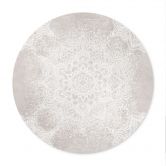 Poster Sanftes Mandala auf Grau-Beige - Bloomery Decor - Rund 