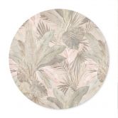 Poster Tropische Bladeren in de Jungle Pastel - Bloemdecor - Rond 
