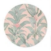 Plante Plakat Urban Jungle Tropical Leaves Pink - Bloomery Decor - Rund 