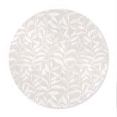 Poster Zarte Aquarell-Blätter - Soft Beige - Bloomery Decor - Rund 