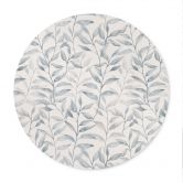 Poster Zarte Aquarell-Blätter - Soft Grau - Bloomery Decor - Rund 