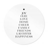 Poster Spruch - Weihnachtsbaum Typografisch Rund - Blursbyai 