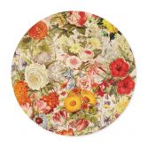 Poster Farbenfrohe Blumencollage - Frida Floral Studio - Rund 