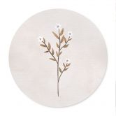Poster Blumen Illustration - Vergissmeinnicht - Goed Blauw - Rund 
