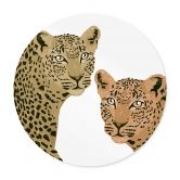 Poster Goed Blauw - Die Leoparden - Rund 
