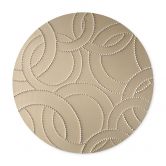 Poster Abstrakte Ringe beige - Grande - Rund 