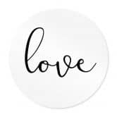 Poster Handwritten Love - Rund 