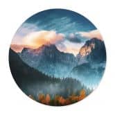 Poster Herbstliche Landschaft am Gipfel Triglav in den Julischen Alpen - Rund 