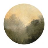Poster Verborgenes Licht im Morgennebel - Hobday - Rund 