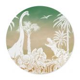 Poster Abenteuerreise zu den Dinosauriern - Ombre - Kikki Belle - Rund 