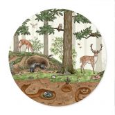 Poster Wimmelbild Waldtiere - Kikki Belle - Rund 