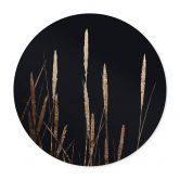 Poster Kubistika - Goldene Felder - Rund 