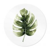Poster Kvilis - Monstera Leaf - Rund 