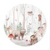 Poster Waldtiere im Herbst - Kvilis - Rund 