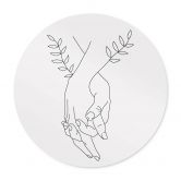 Poster Line Art - Geliefden die elkaars hand vasthouden - Lizde 