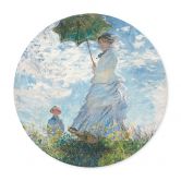 Poster Monet - Frau mit Sonnenschirm - Madame Monet und ihr Sohn - Rund 