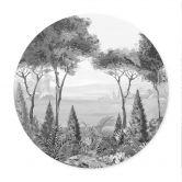 Poster Idyllische Pflanzenlandschaft - Ms Tiff - Rund 