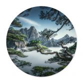 Poster dennenbos in het Huang Shan gebergte - NingYun Ye - Rond 