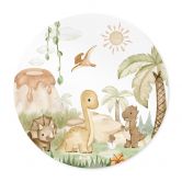 Kinderposter Kleine Dinos auf großer Entdeckungsreise - Oliver Robins - Rund 