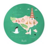 Poster Kaart van Bali - Rivers 