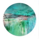 Poster Groen fantasielandschap - Schmucker - Rond 