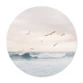 Poster Sisi & Seb - Magischer Abendhimmel am Meer - Rund 