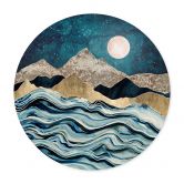 Poster SpaceFrog Designs - Indigoblau - Rund 