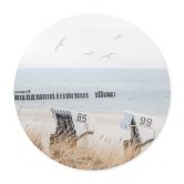 Poster Strand mit Meerblick - Rund 