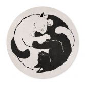 Poster Katzen Ying & Yang - Tunaboylu - Rund 