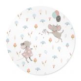 Poster Kleine Mäuse mit Luftballons - UN Designs - Rund 