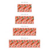 Self-adhesive kitchen splashback Coral red flowers - Treechild 