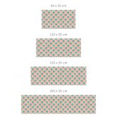 Self-adhesive kitchen splashback diamond pattern in turquoise and pink - Treechild 