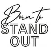 Spiegel Sticker, Dekorativer Aufkleber Born to stand out 