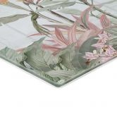 Spritzschutz Tropische Idylle mit Kolibri Blau - Bloomery Decor 